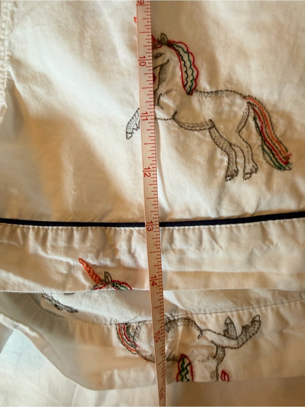 Printfresh Embroidered White Unicorn Short PJ Set Organic Cotton Size Large - Picture 10 of 10